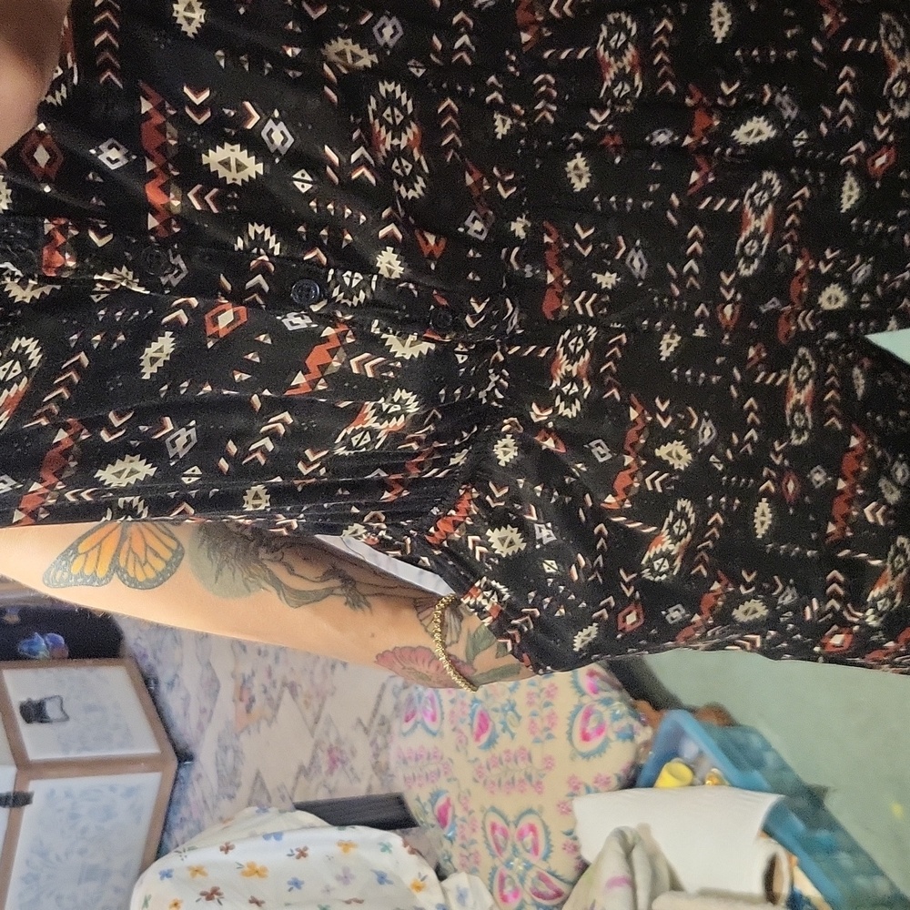 Black Button down Jumper - Picture 3 of 3
